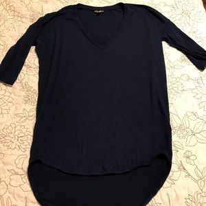Express 3/4 sleeve navy top